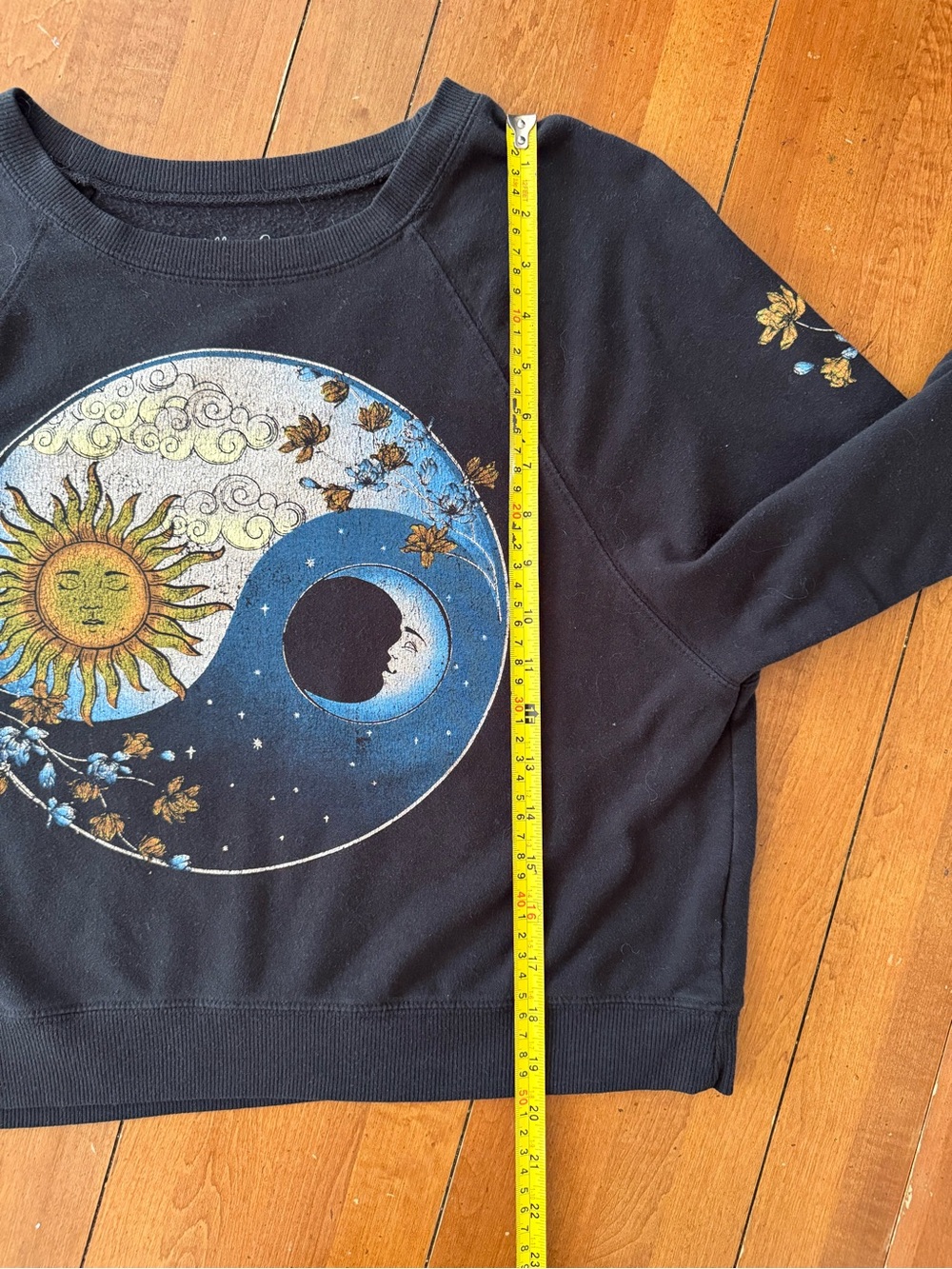 Rebellious One Whimsigoth Celestial Sun Moon Graphic Fleece Crewneck Sweatshirt - Picture 10 of 11